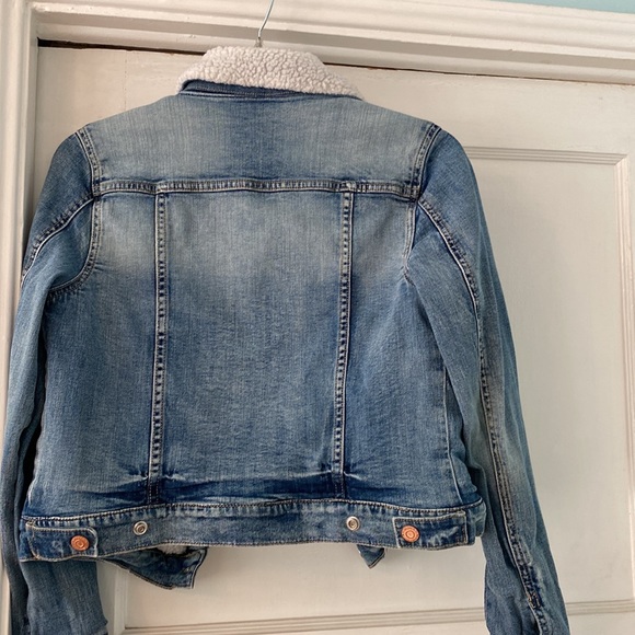 Denim fleece lined jean jacket.  Fall! So fun! - Picture 6 of 6